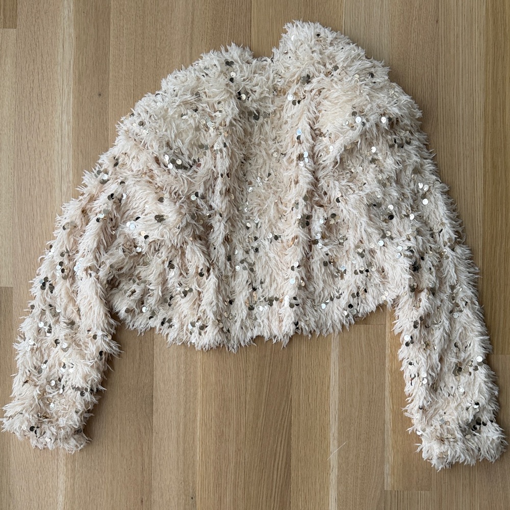 NONchalant Cream Sequin Jacket - image 2